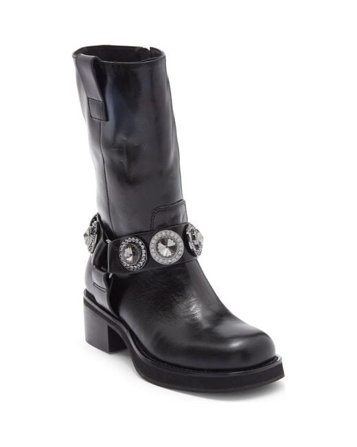 Kurt Geiger Black Octavia Harness Boot