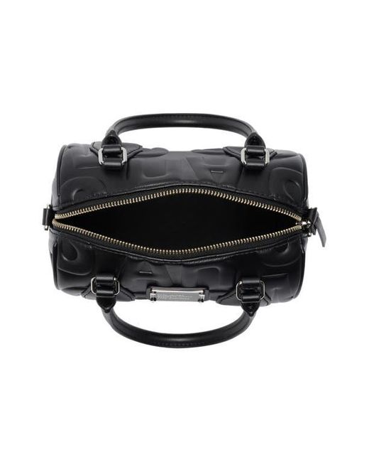 Marc Jacobs Black Embossed Leather Barrel Bag