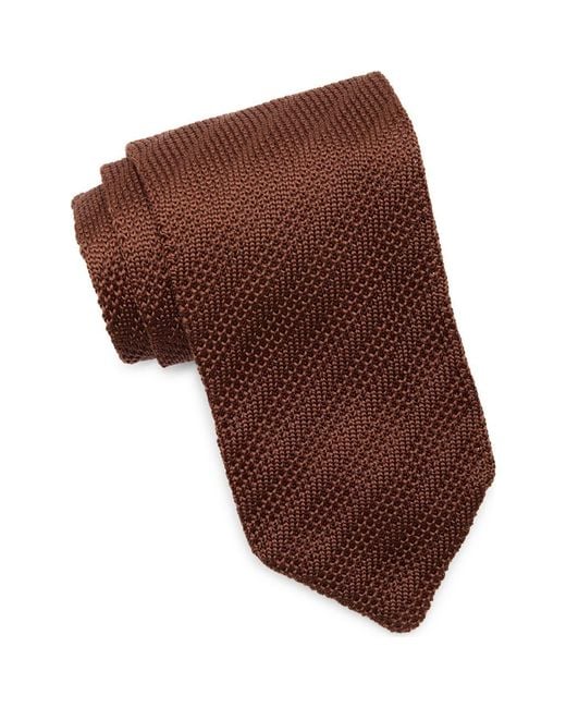Paisley & Gray White Stanley Solid Knit Tie for men