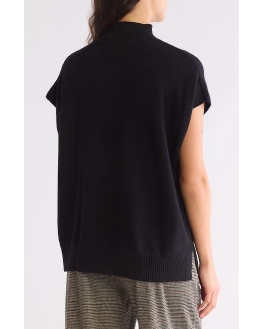 Max Studio Black Lightweight Mock Neck Sweater