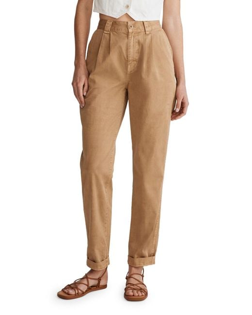 Madewell Natural Garment Dyed Tapered Chino Pants