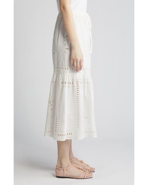 Rails White Prina Cotton Eyelet Skirt