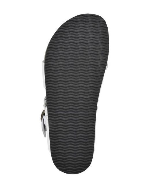 White Mountain White Hazy Leather Footbed Sandal