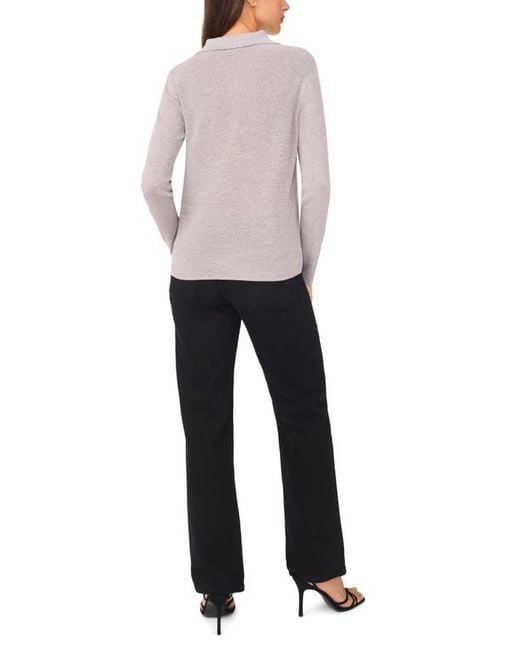 Halogen® Gray Rib Polo