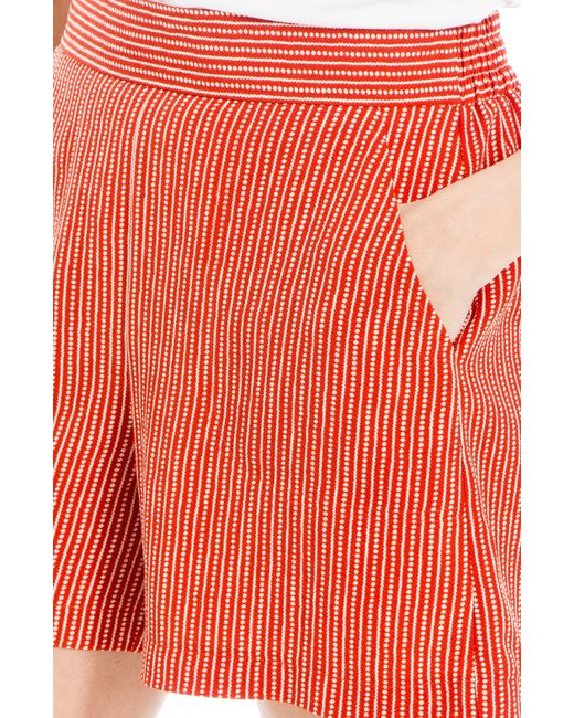 Max Studio Orange Print Crepe Shorts