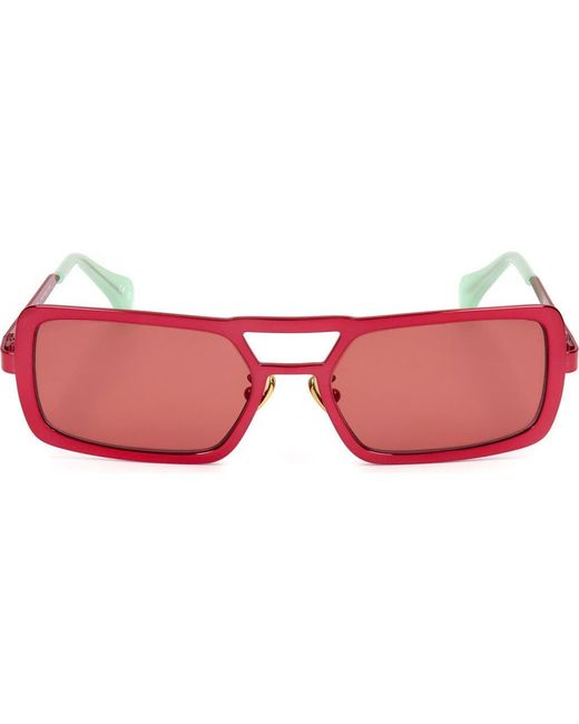 Retrosuperfuture Red 52Mm Square Sunglasses