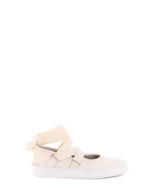 Seychelles White Ribbons Ankle Wrap Flat