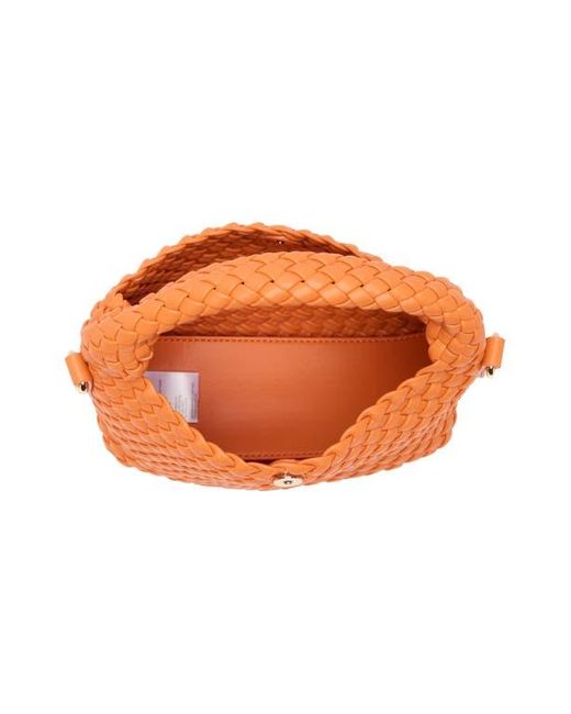 Moda Luxe Orange Jessamine Woven Satchel