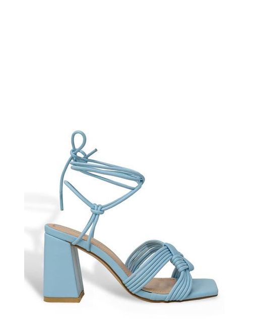 In Touch Footwear Blue Jayden Ankle Wrap Sandal
