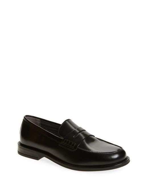 Steve Madden Black Draggo Penny Loafer for men
