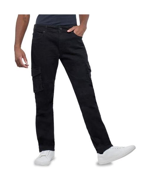 Xray Jeans Blue Slim Fit Cargo Pocket Denim Jeans for men