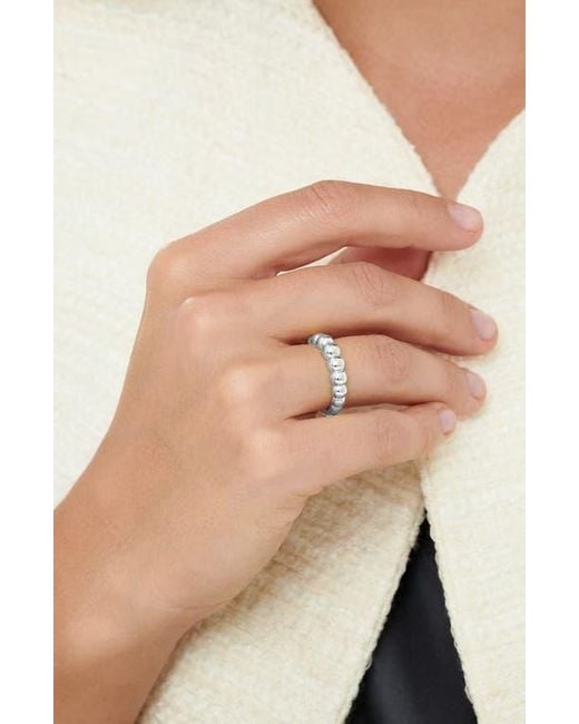 DEVATA Metallic Beaded Ball Textured Ring