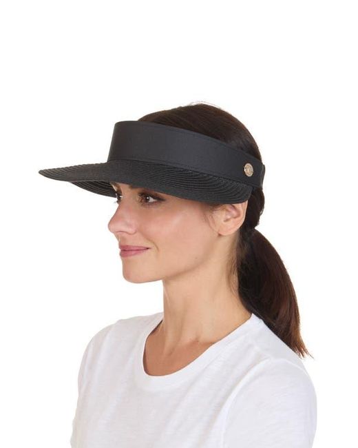 Bruno Magli Black Straw Visor