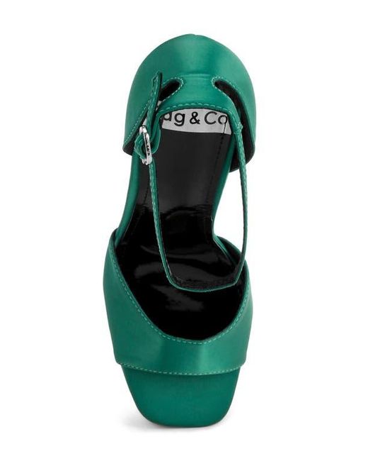 Rag & Co Green Marshis Platform Sandal