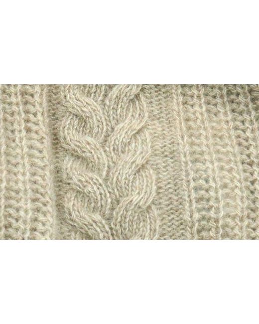 Portolano Natural Cashmere Cable Knit Beanie