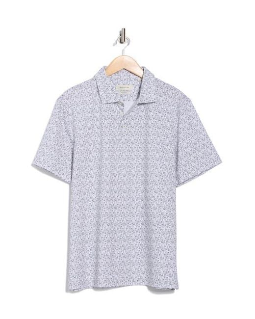 Bugatchi Gray Victor Short Sleeve 8-Way Stretch Ooohcotton Knit Polo for men