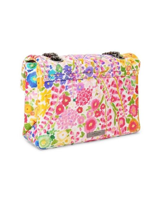 Kurt Geiger Pink Floral Couture Kensington Floral Quilted Leather Crossbody Bag
