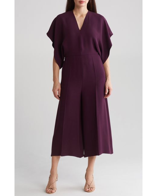 Valentino Purple Silk Culotte Jumpsuit