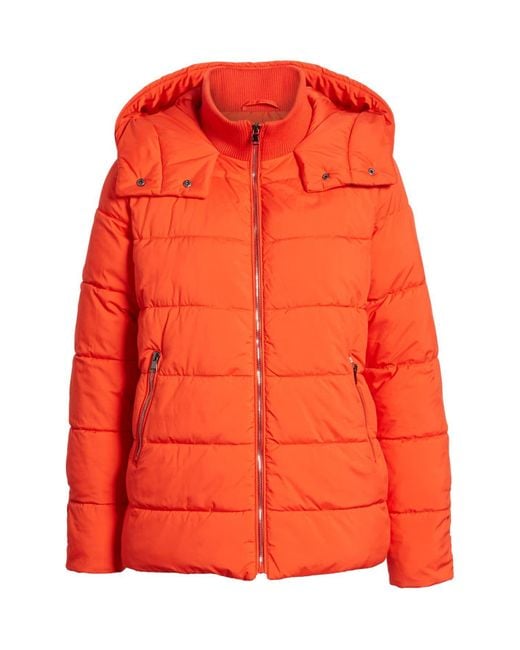 halogen hooded puffer jacket