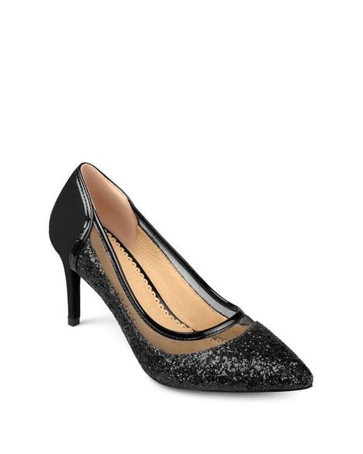 Journee Collection Black Kalani Pump