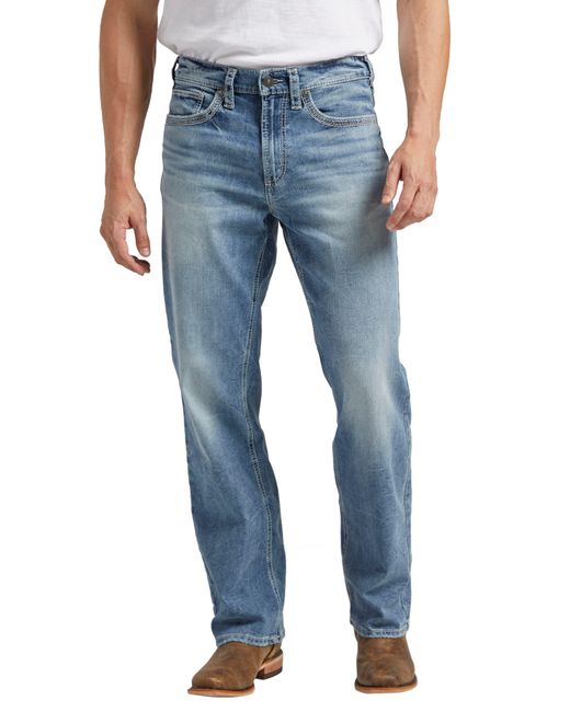 Silver Jeans Co. Blue Gordie Relaxed Fit Straight Leg Jeans for men