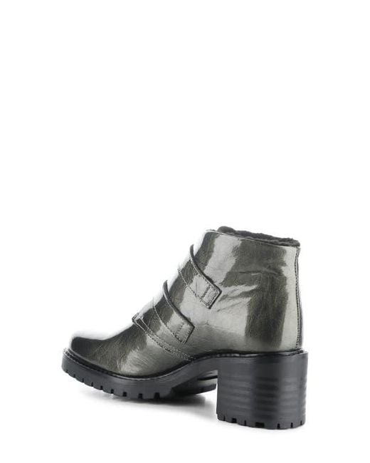 Bos. & Co. Gray Woolly Lined Leather Ankle Booties