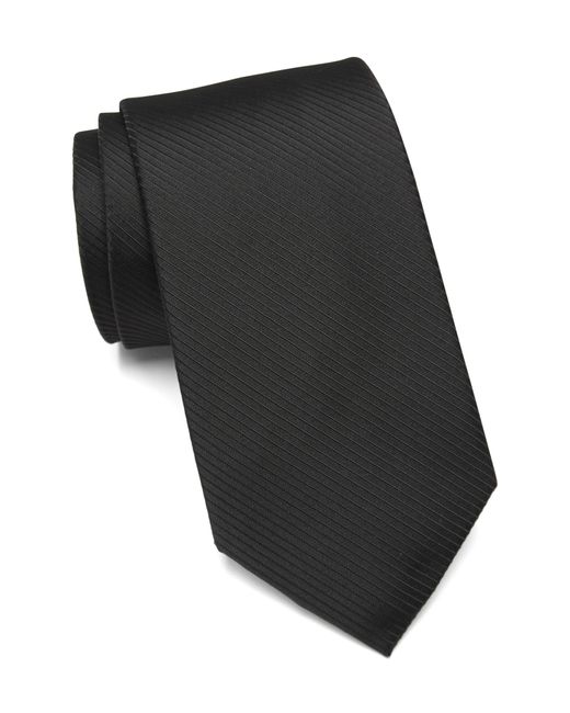 Calvin Klein Black King Cord Solid Tie for men