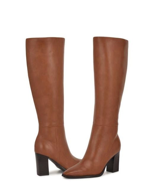 Nine West Brown Zeran Knee High Boot