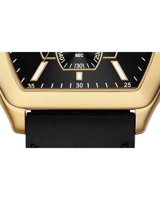 Michele Black Silicone Strap Chronograph Watch