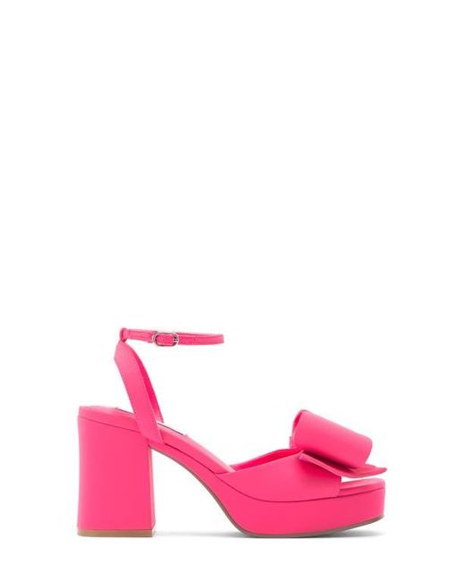 Steve Madden Aerin Bow Platform Sandal in Pink | Lyst
