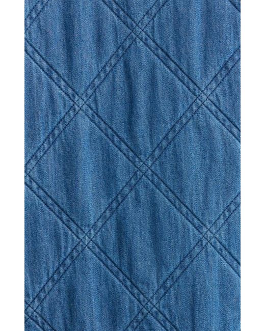 Caslon Blue Chambray Quilted Jacket