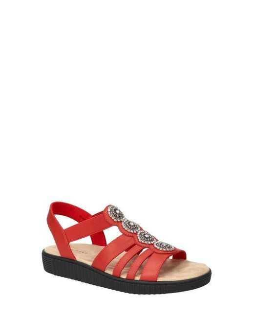 Easy Street Red Samira Embellished Sandal