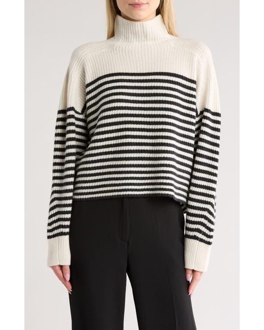 Rag & Bone White Taavi Striped Wool & Cashmere Blend Sweater