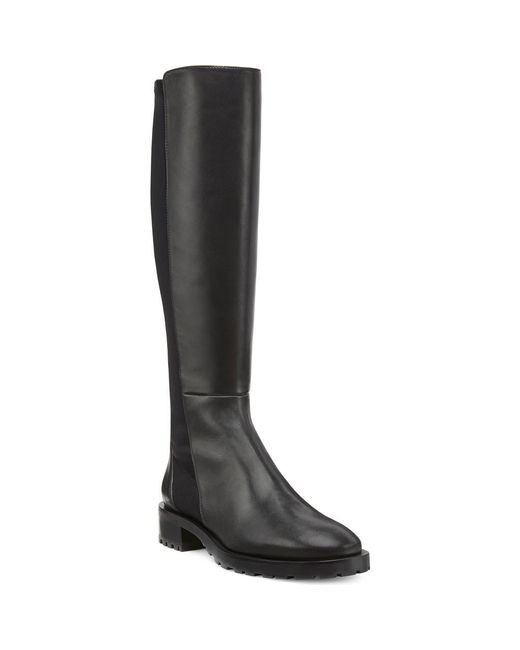 Stuart Weitzman Black 5050 Lug Sole Tall Boot