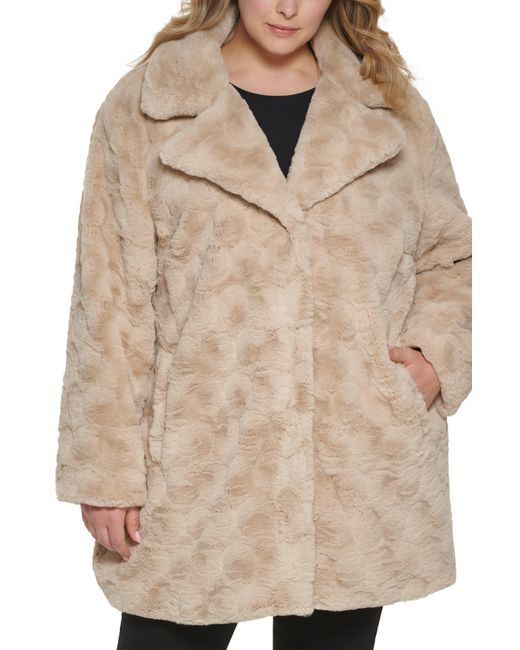 Kenneth Cole Natural Faux Fur Coat