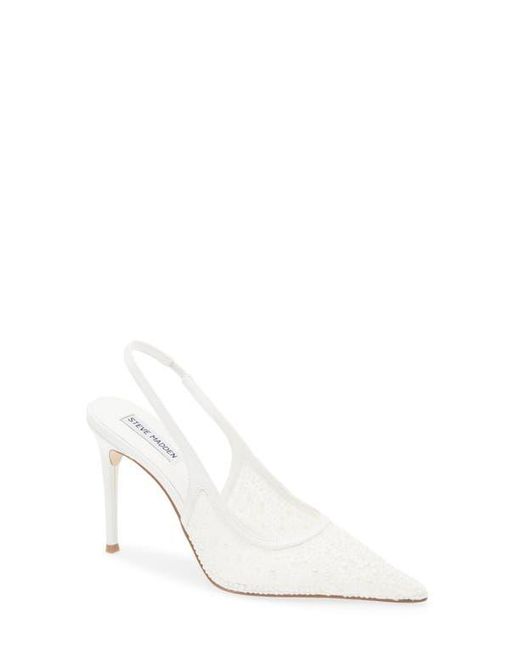 Steve Madden White Reyes Pointed Toe Slingback Pump