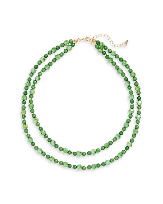 Tasha Green Beaded Layered Necklace