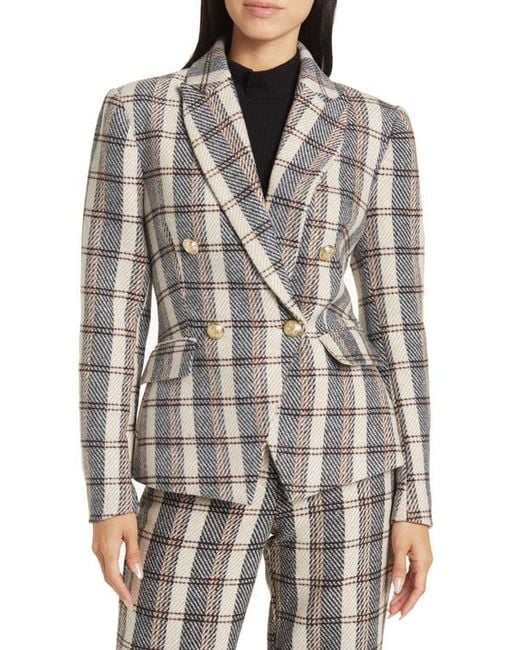 Alexia Admor Gray Double Breasted Tweed Jacket