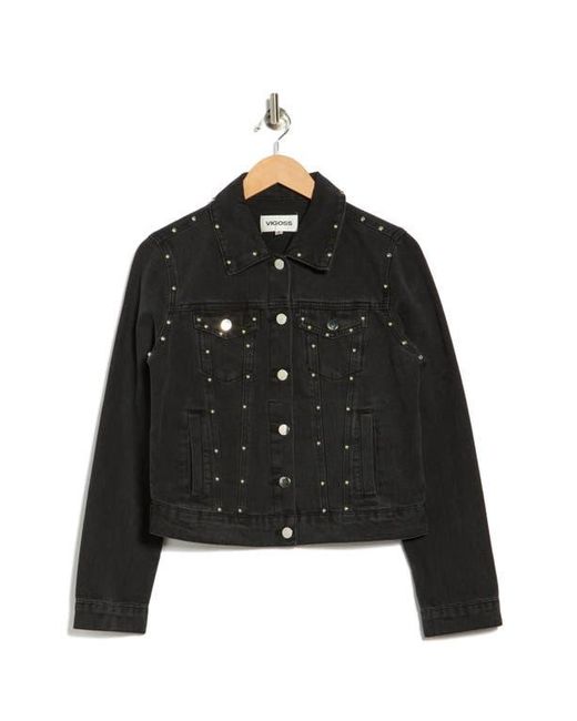 Vigoss Black Studded Denim Jacket