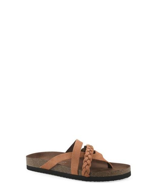 White Mountain Brown Halogen Slide Sandal