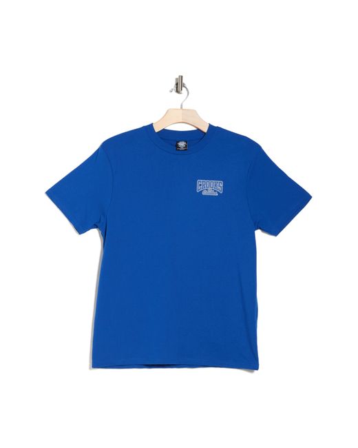 Crooks and Castles Blue Medusa Graphic T-shirt for men