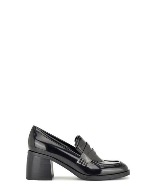 Nine West Black Avalia Penny Loafer Pump