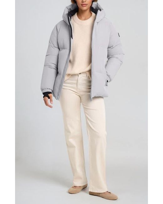 Noize Gray Stacy Water Resistant Hooded Puffer Jacket