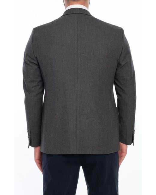 VELLAPAIS Gray Solid Sport Coat for men