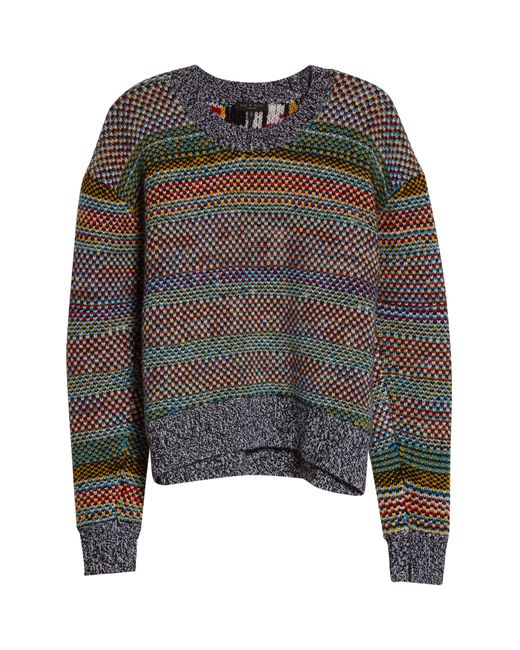 Rag & Bone Gray Willow Wool Rainbow Sweater