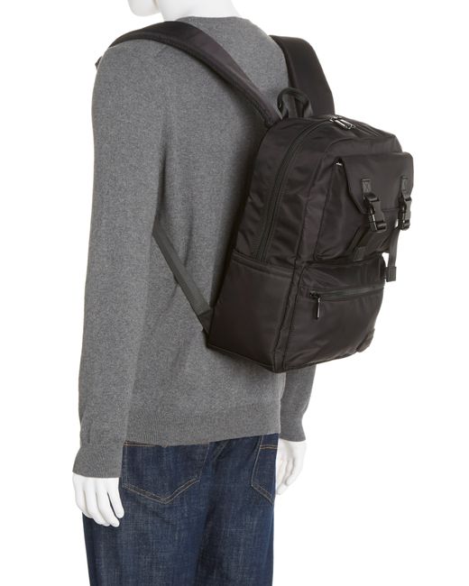 Duchamp Black Buckle Backpack for men