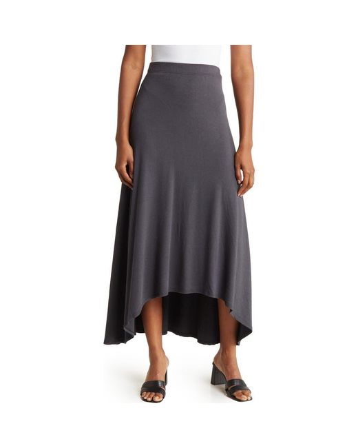 Go Couture Black Asymmetric Hi-Low Skirt