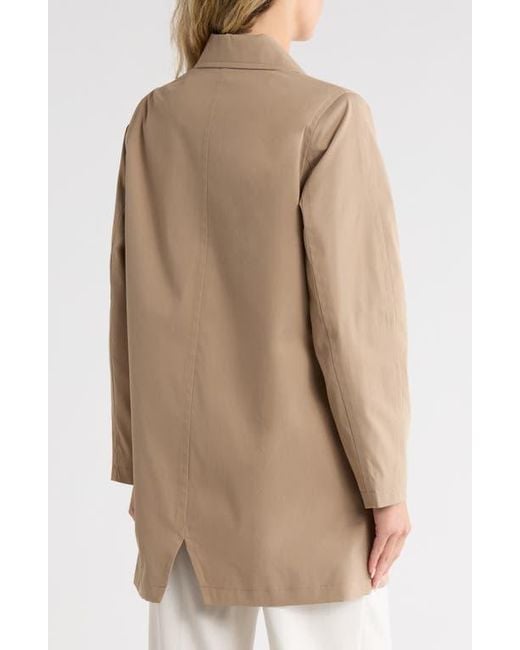 Sam Edelman Natural Leopard Print Water Repellent Rain Jacket