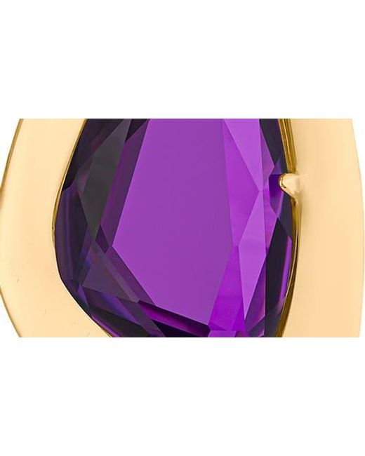 Jardin Purple Irregular Molten Drop Earrings