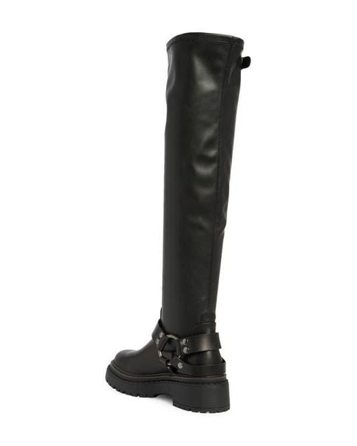 Steve Madden Black Lawful Harness Over-The-Knee Boot
